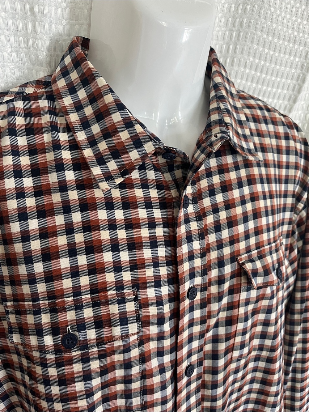 Patagonia Organic Cotton Plaid Button Up Shirt Mens L Hiking Outdoor Workwear - Picture 5 of 10